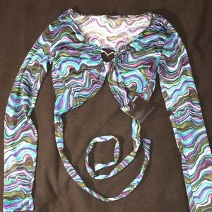 HP 🎉 Heart Metal Center Detail Crop Top